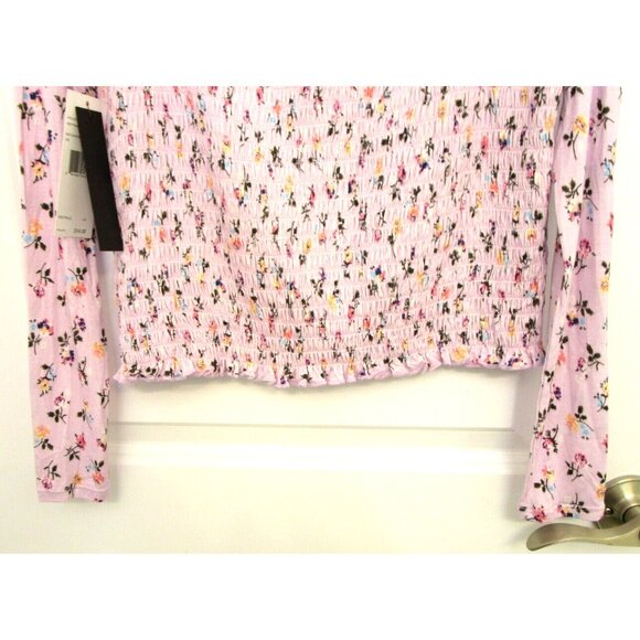 LORD & TAYLOR Design Lab Women's Lavender Floral Long Sleeve Top Large - NWT - Picture 13 of 15